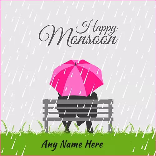 Happy Monsoon Couple Images With Name
